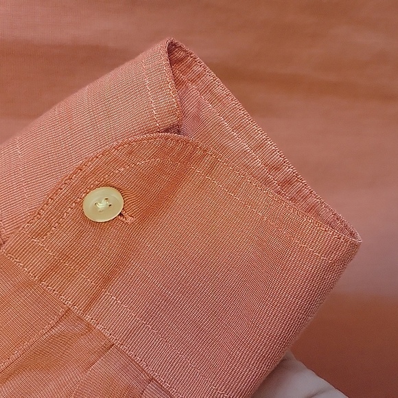 Chaps Coral Casual Button Down Shirt - Picture 6 of 9